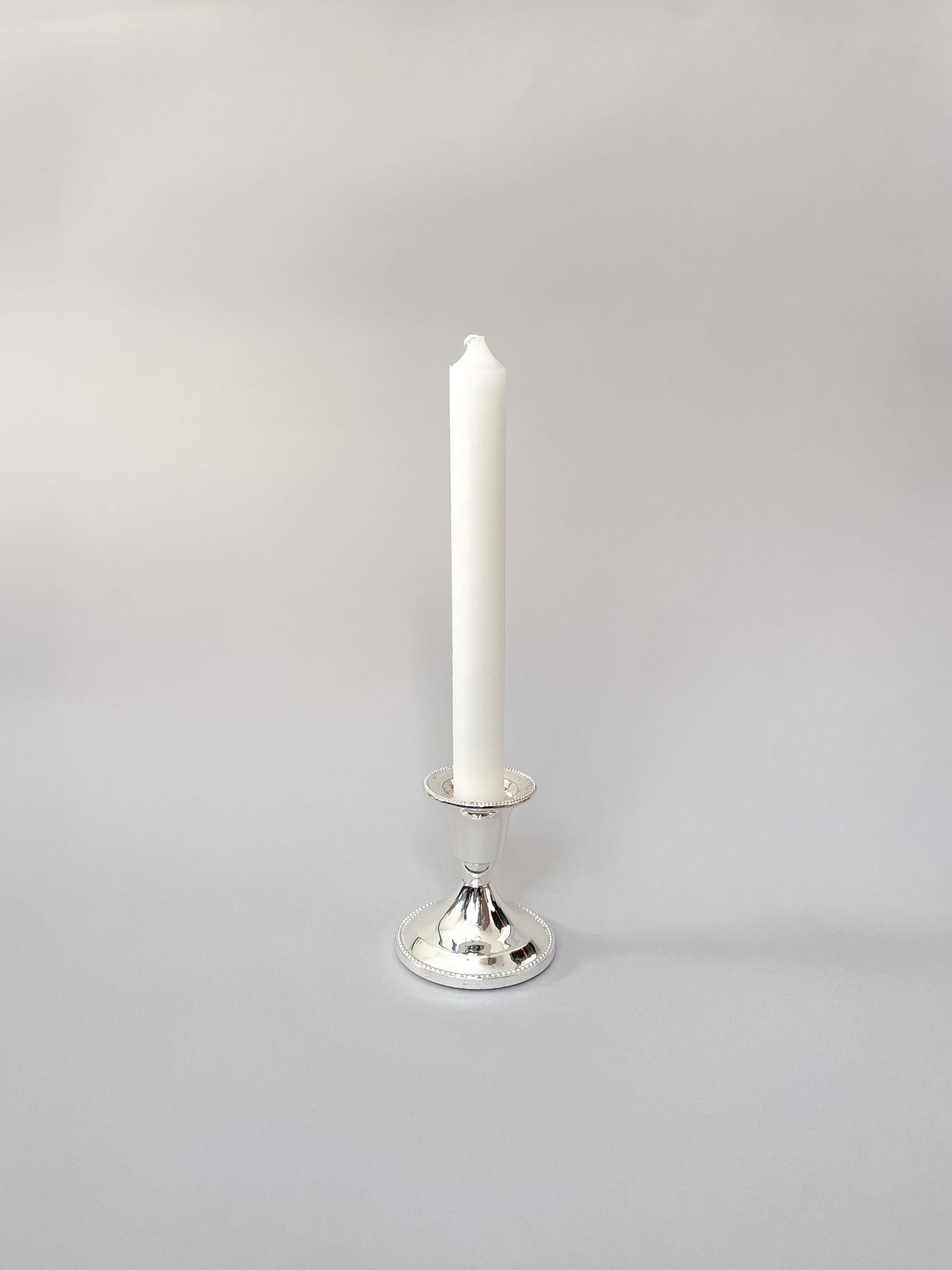 Posrebrzany świecznik niski no.4