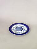 Talerz przystawkowy niebieski malowany no.5