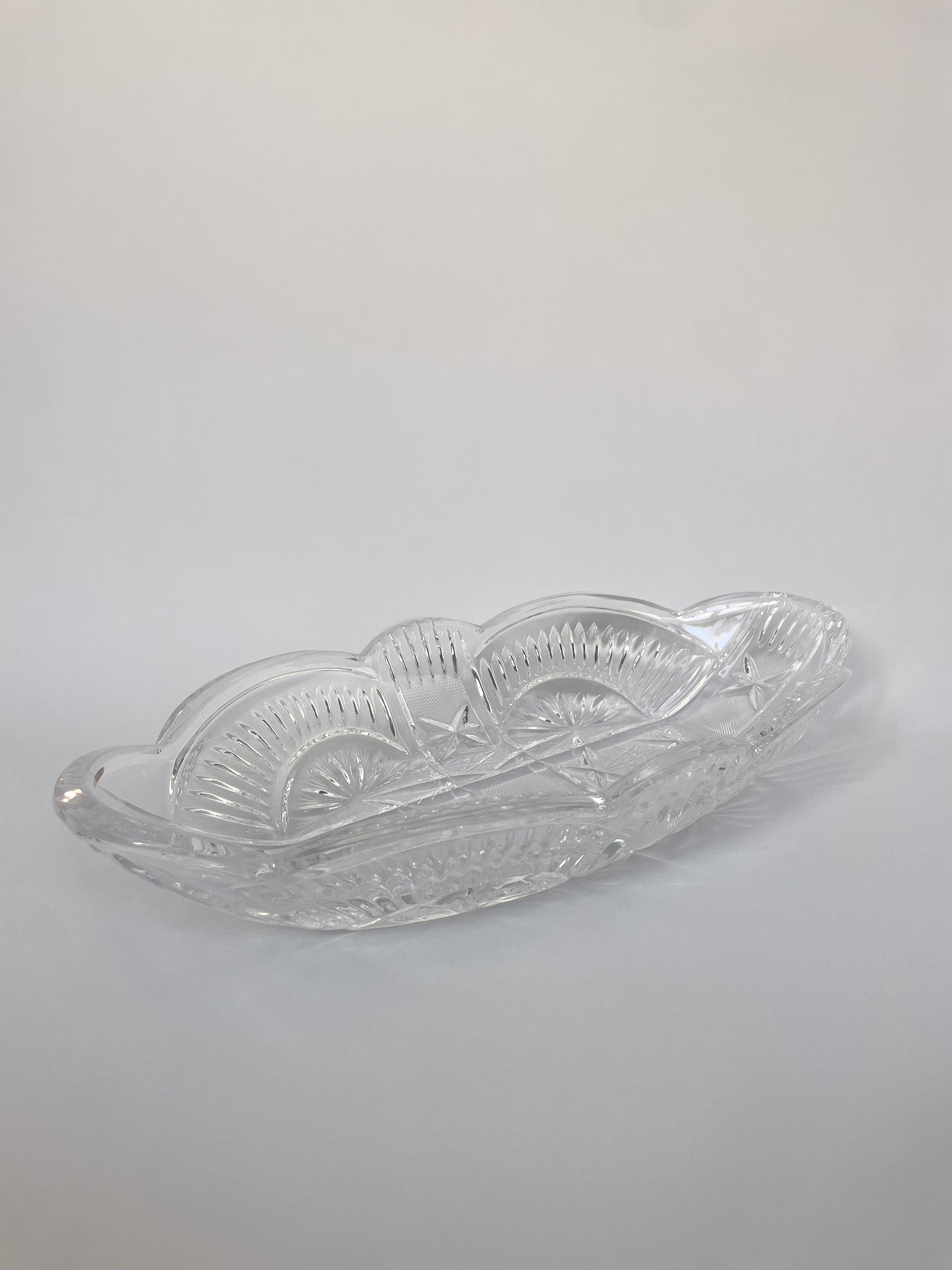 Kryształowa owalna misa no.14
